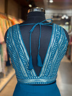 Draping Saree With Heavy Blouse