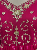 Elegant Leheriya Anarkali with Dupatta