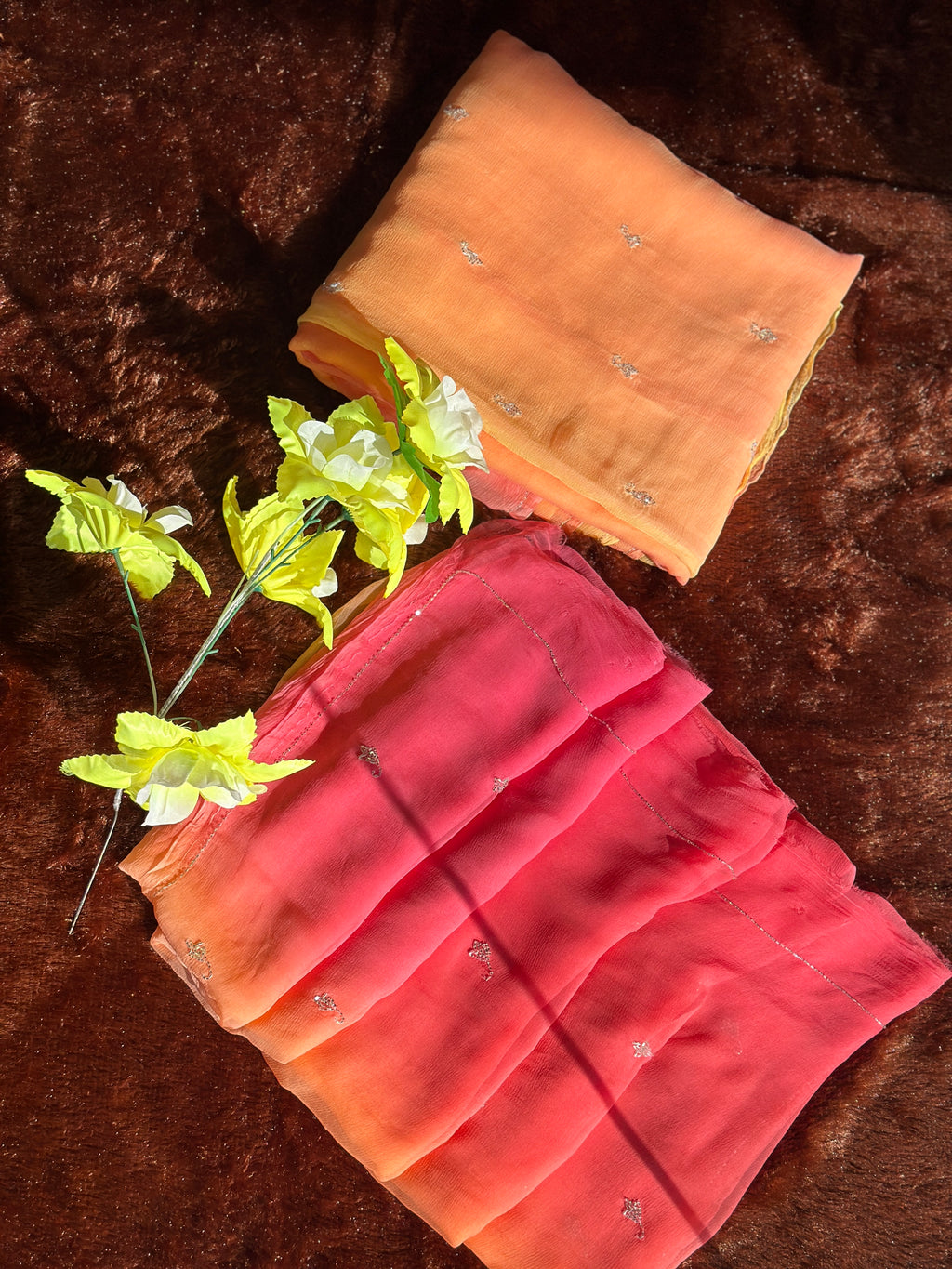 PREMIUM PURE CHIFFON HANDWORK SAREE