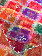 Rajwadi Bandhej Saree (Pachrangi)
