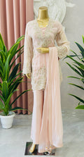 Handwork Pakistani Style Plazo Set