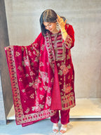 PREMIUM ZARI WORK VELVET SUIT