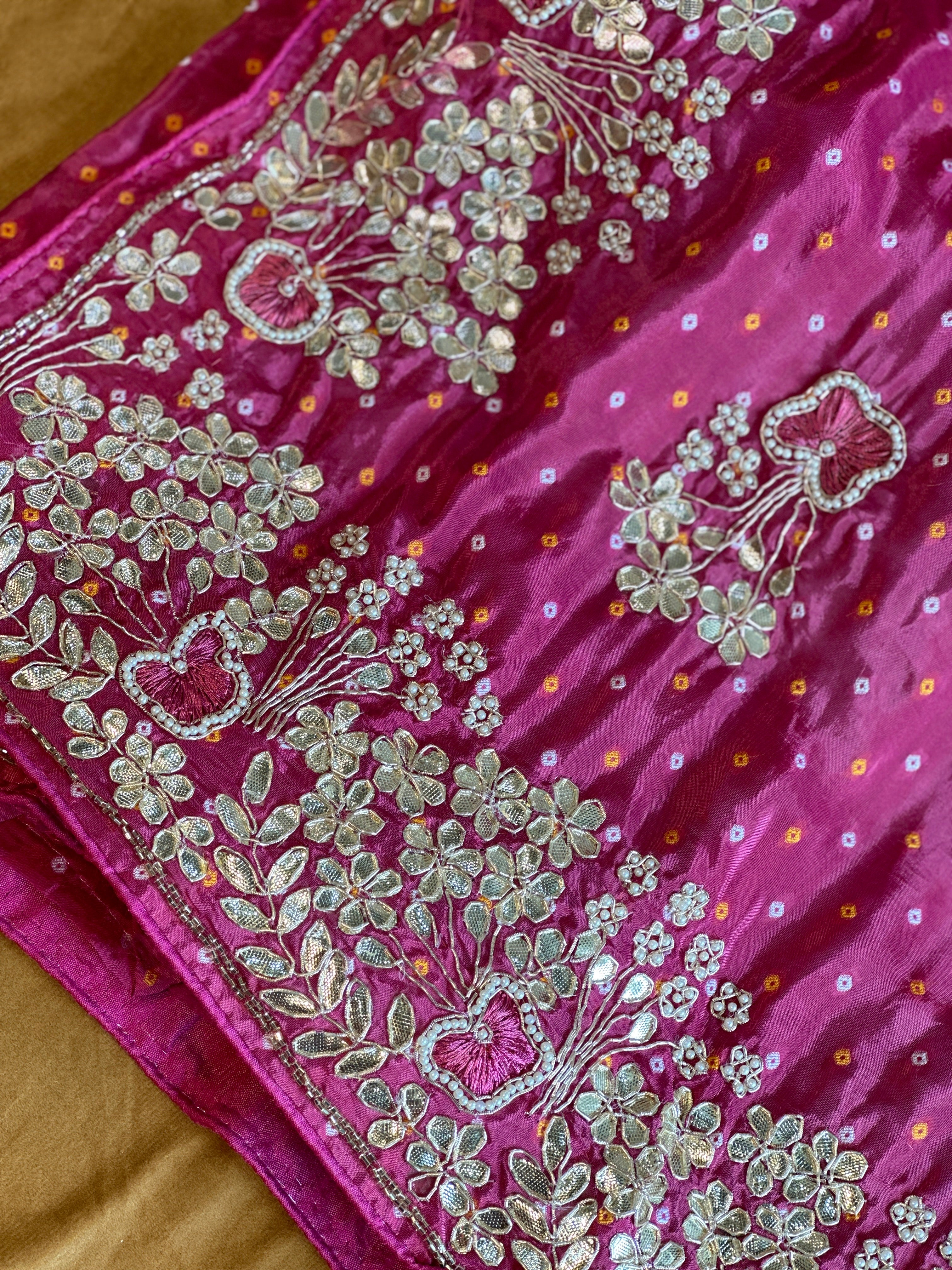 PREMIUM ZARDOSI HANDWORK BHANDEJ SAREE