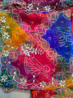 PACHRANGI HANDWORK GOTTAPATTI SAREE