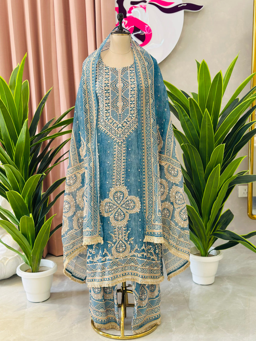 Premium Beads Handwork Suit Set