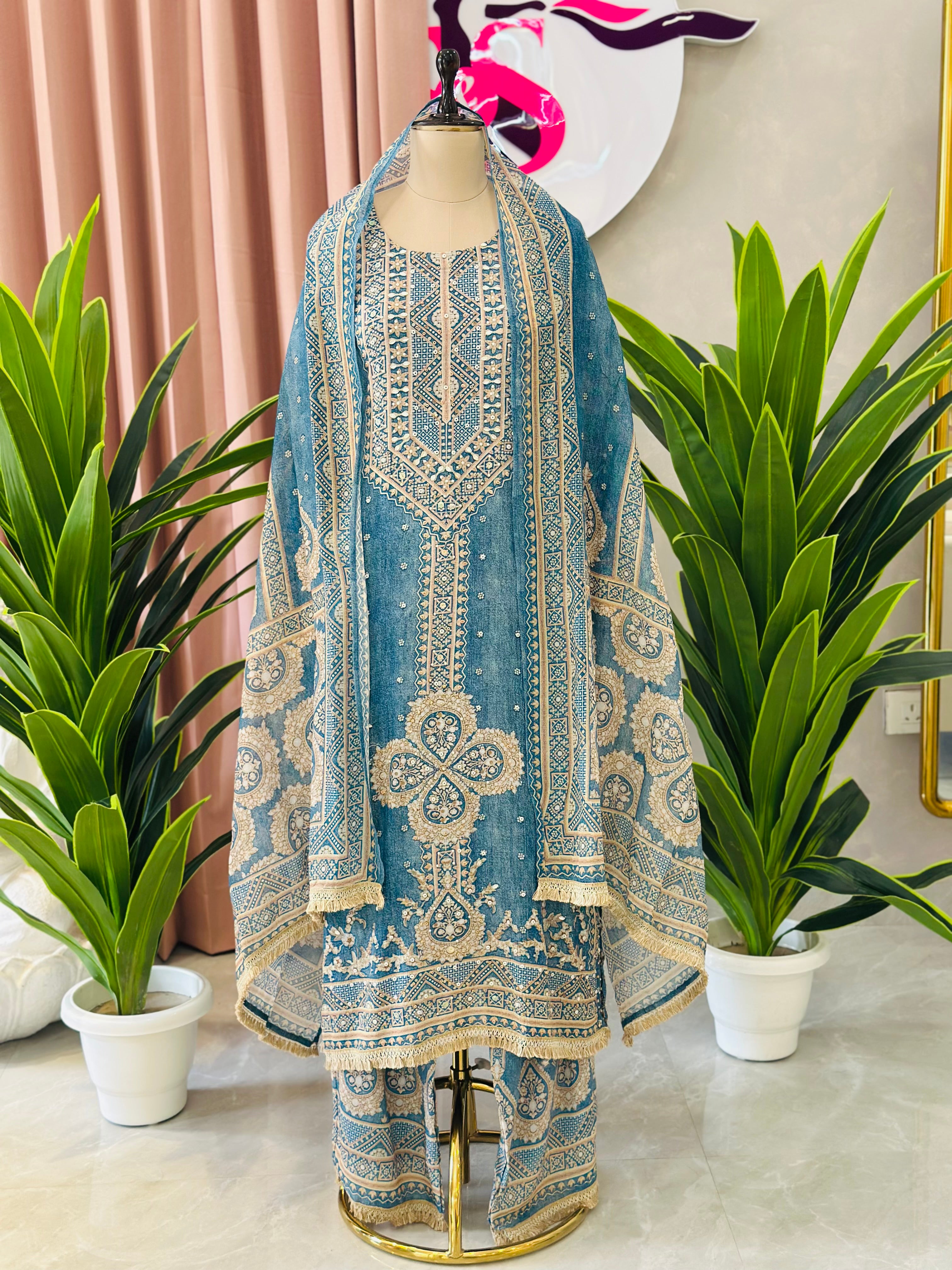 Premium Beads Handwork Suit Set
