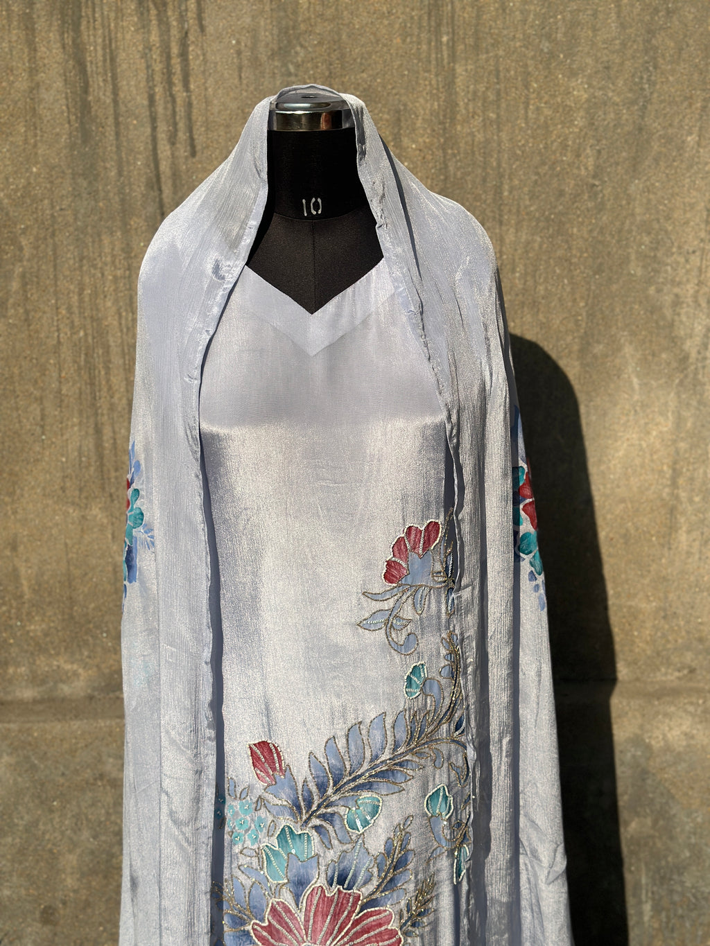 PURE CHINON HANDWORK PLAZO SET