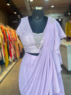 Draping Saree With Heavy Blouse