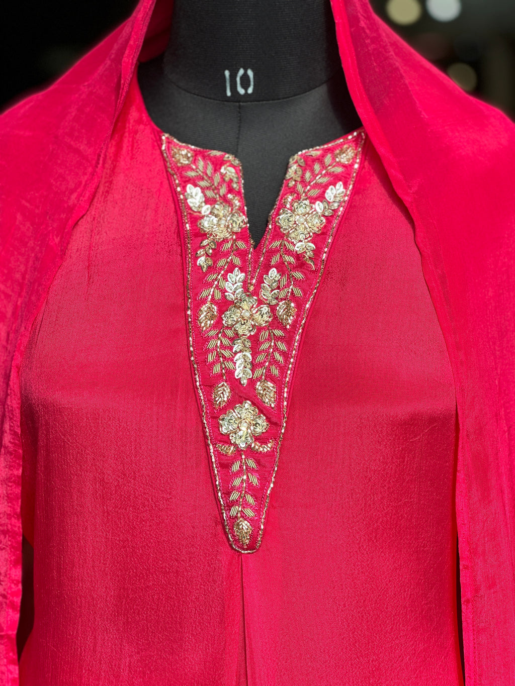PURE CHINON HANDWORK SUIT