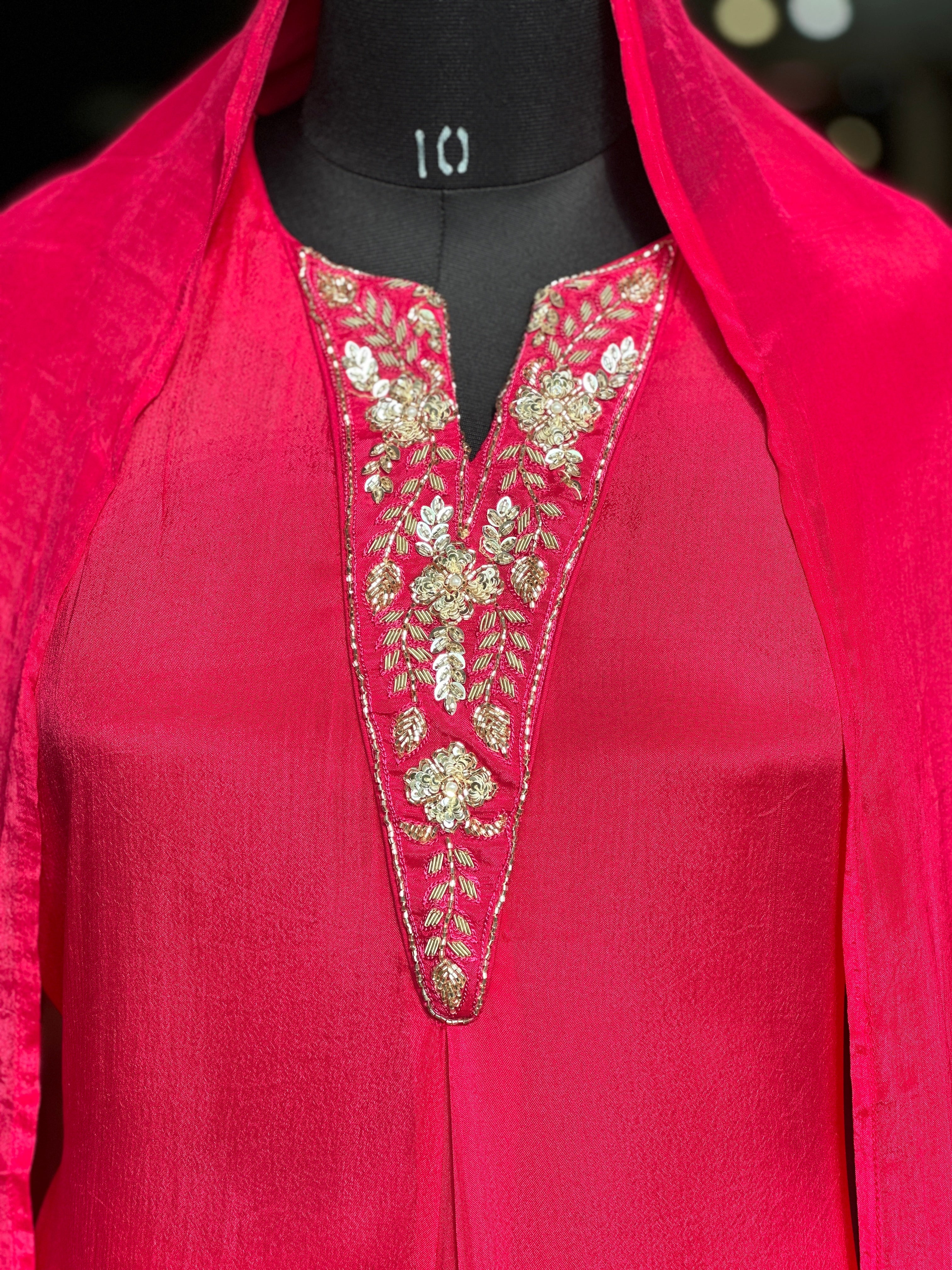 PURE CHINON HANDWORK SUIT