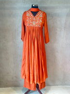 PURE CHINON HANDWORK SUIT