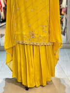 PURE CHINON HANDWORK STRAIGHT SUIT
