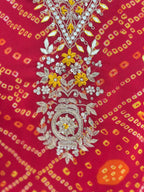 ❤️ Royal Bandhej Handwork Kurta Palazzo Set with Dupatta ❤️