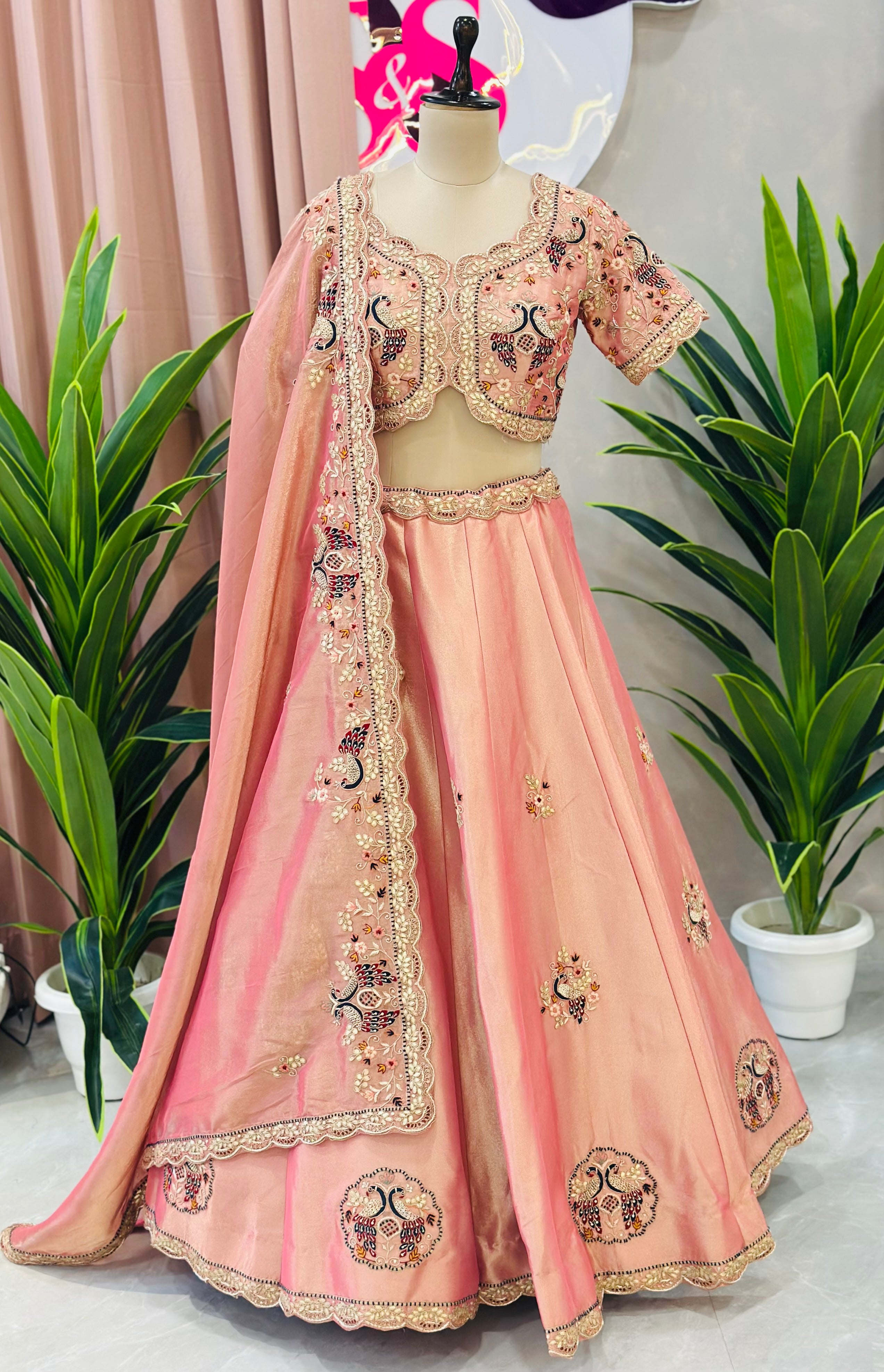 Elegant Handwork Lehenga Set with Beautiful Handwork Dupatta