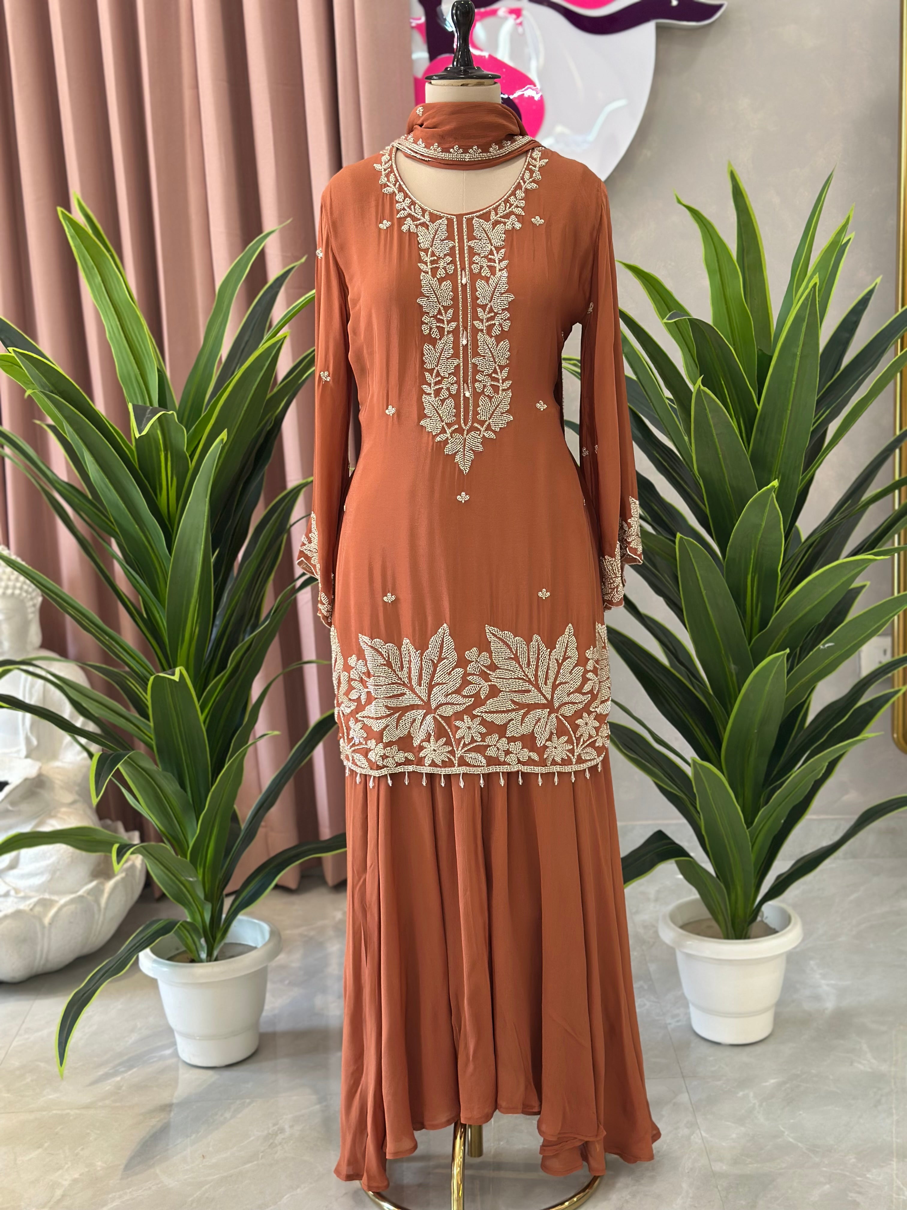 Elegant Handwork Plazo Set