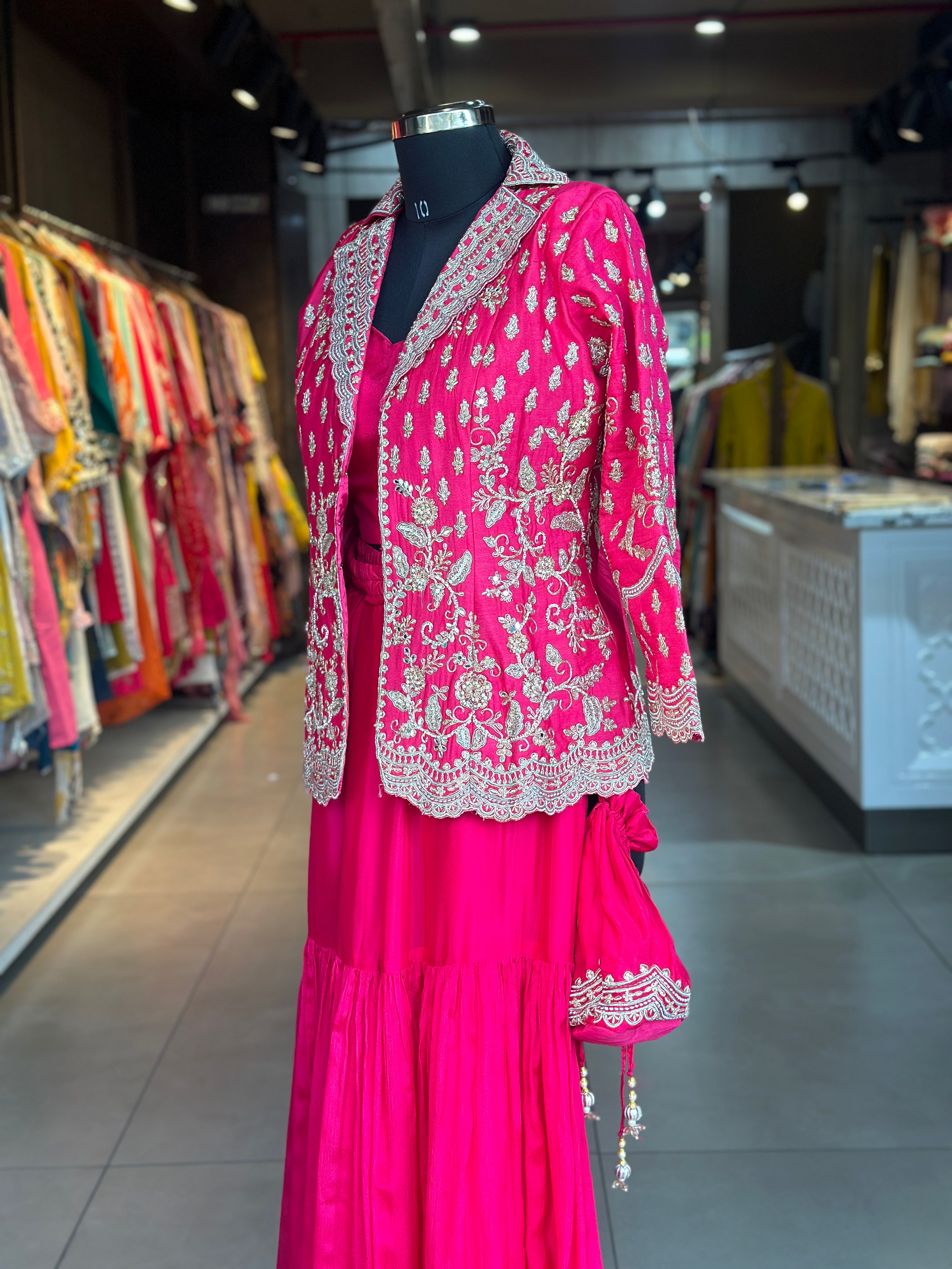 INDO-FUSION SHRARA WITH JACKET SET