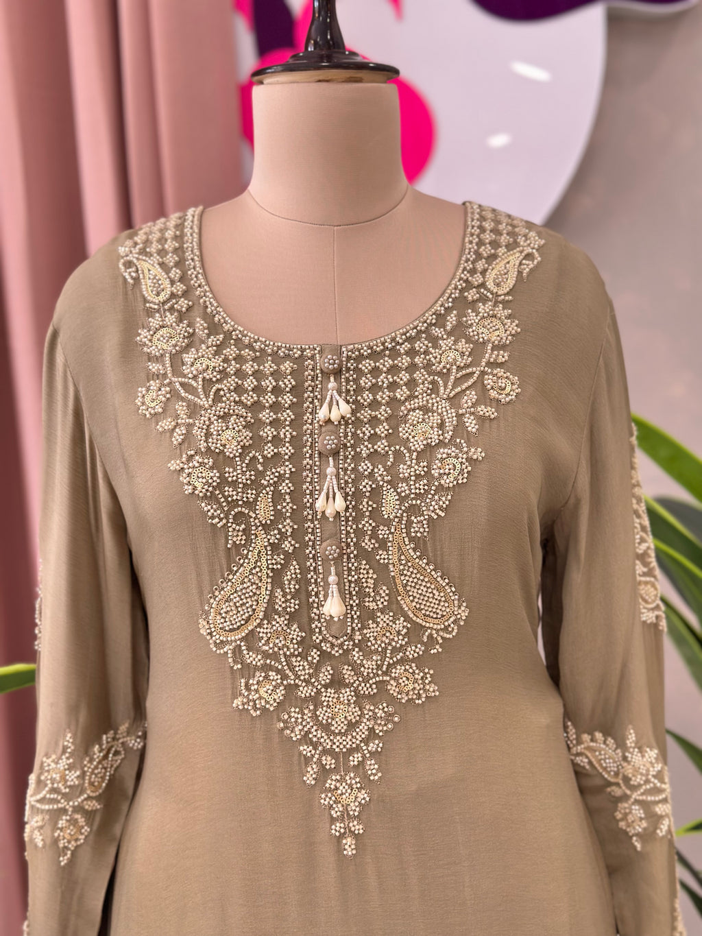 Trendy Farshi Suit With Heavy Handwork Detailing
