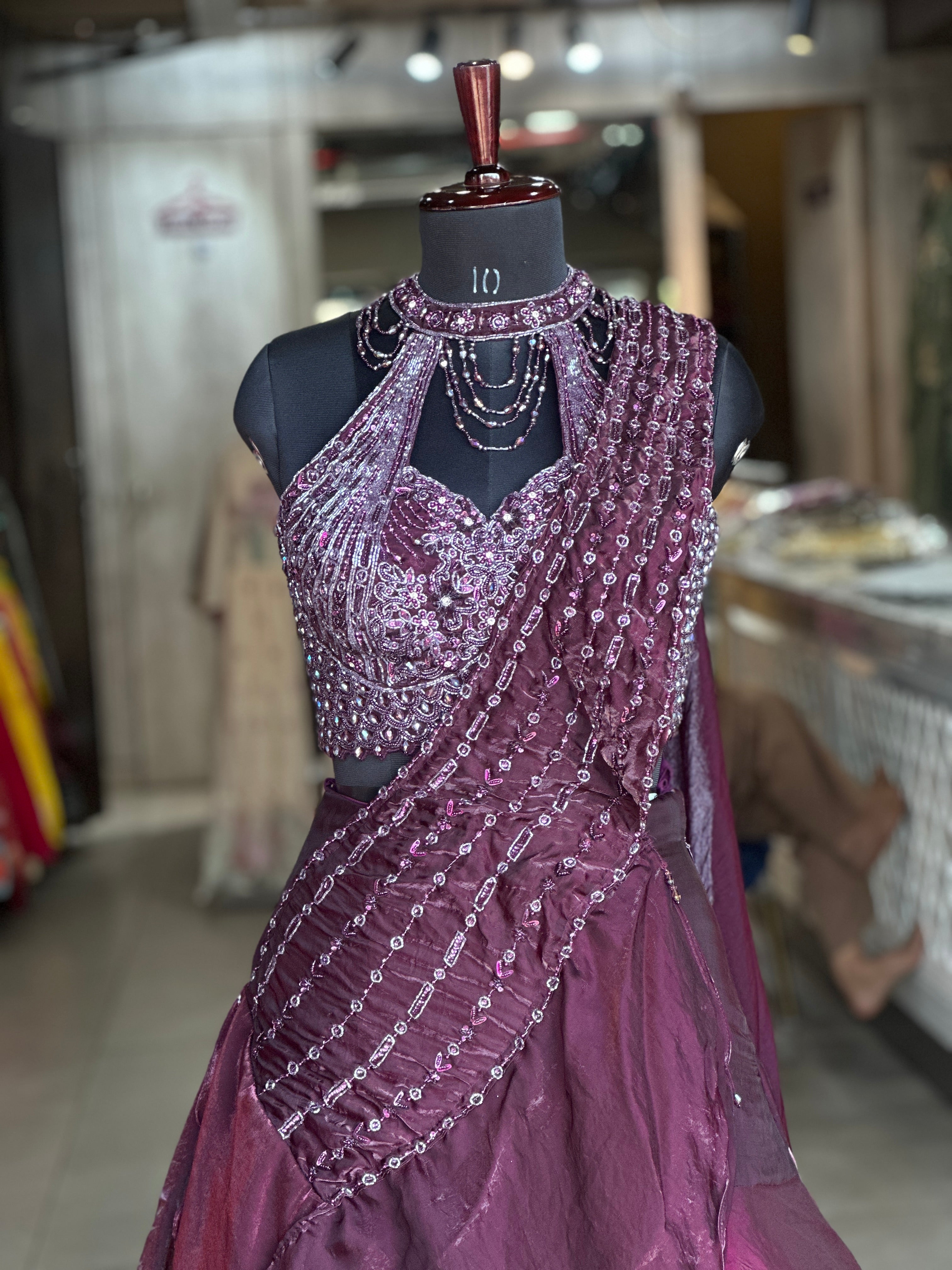 Wine Royalty ✨ Designer Lehenga