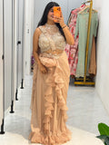 Royal Elegance Ruffle Saree Set