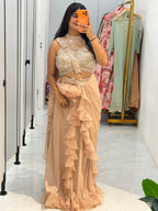 Royal Elegance Ruffle Saree Set