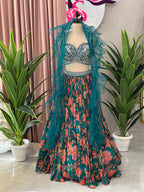 Royal Elegance Lehenga Set with Handwork Corset Blouse