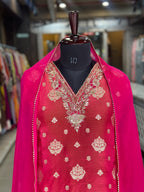 PREMIUM  PLAZO SET WITH ZARDOSI