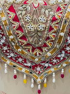 Elegant Peach Gold Designer Lehenga with Handwork Blouse