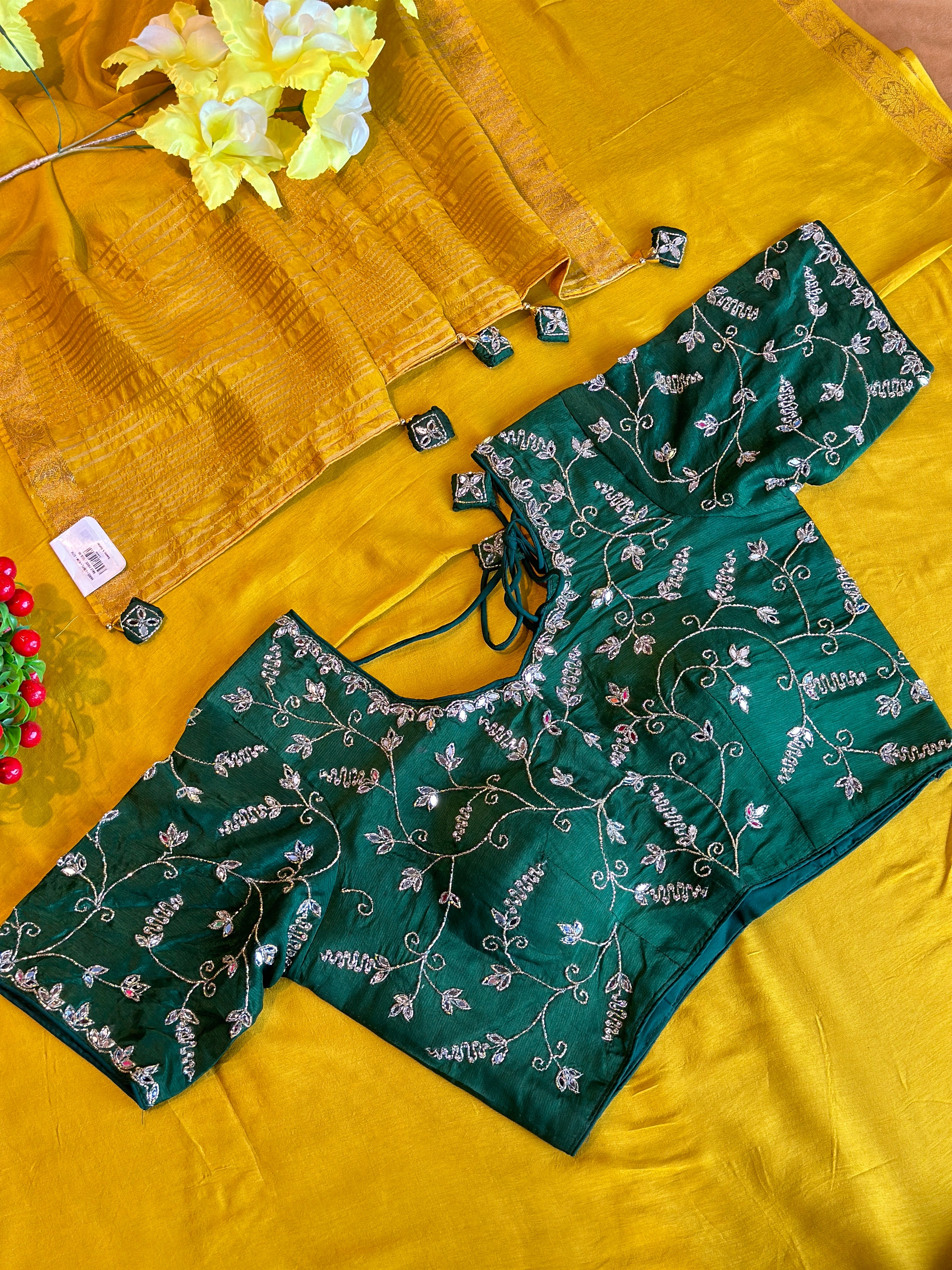 BEAUTIFUL STITCHED BLOUSE SAREE