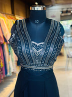 Draping Saree With Heavy Blouse