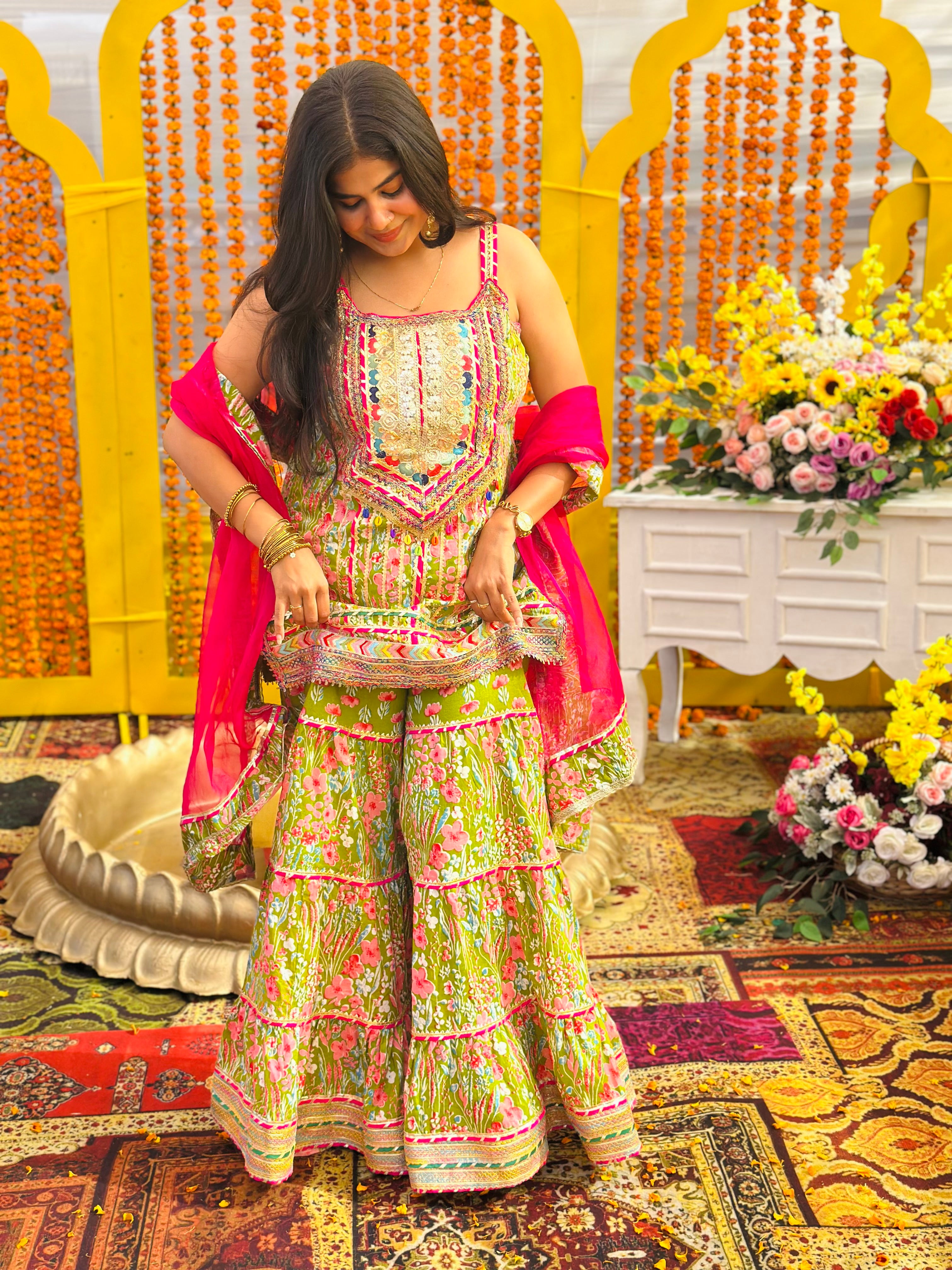 BEAUTIFUL PRINTED SHARARA SET