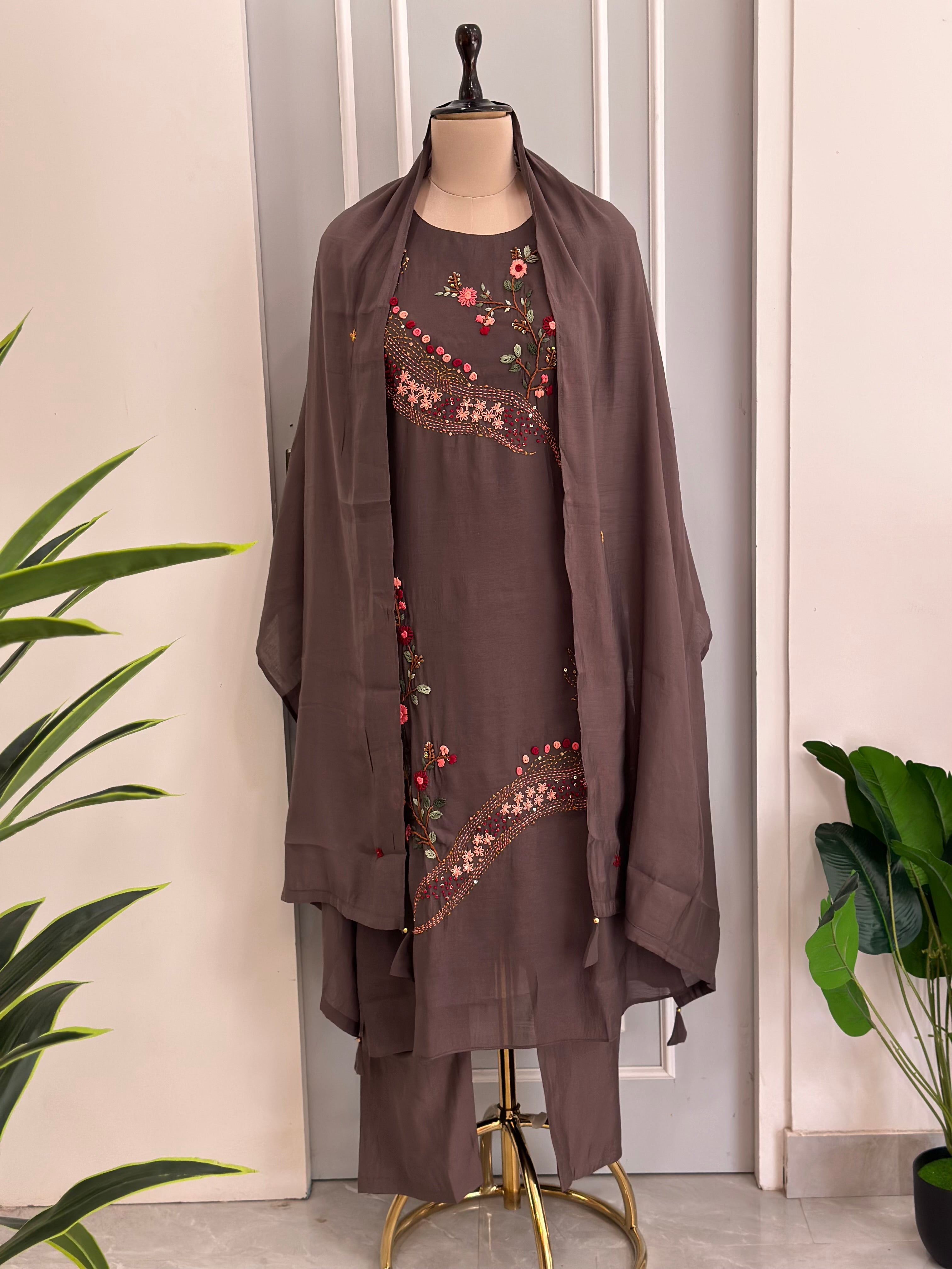 Beautiful Hand Embroidery Suit Set