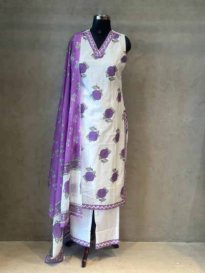 TRENDY HANDBLOCK SUIT SET