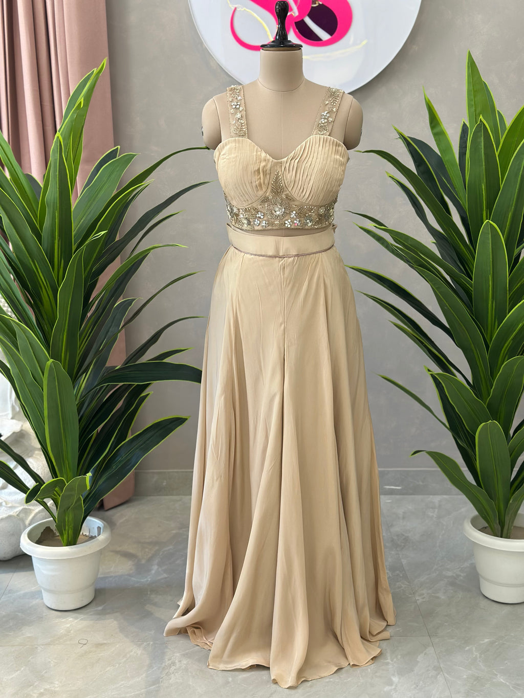 Beautiful Handwork Plazo Set