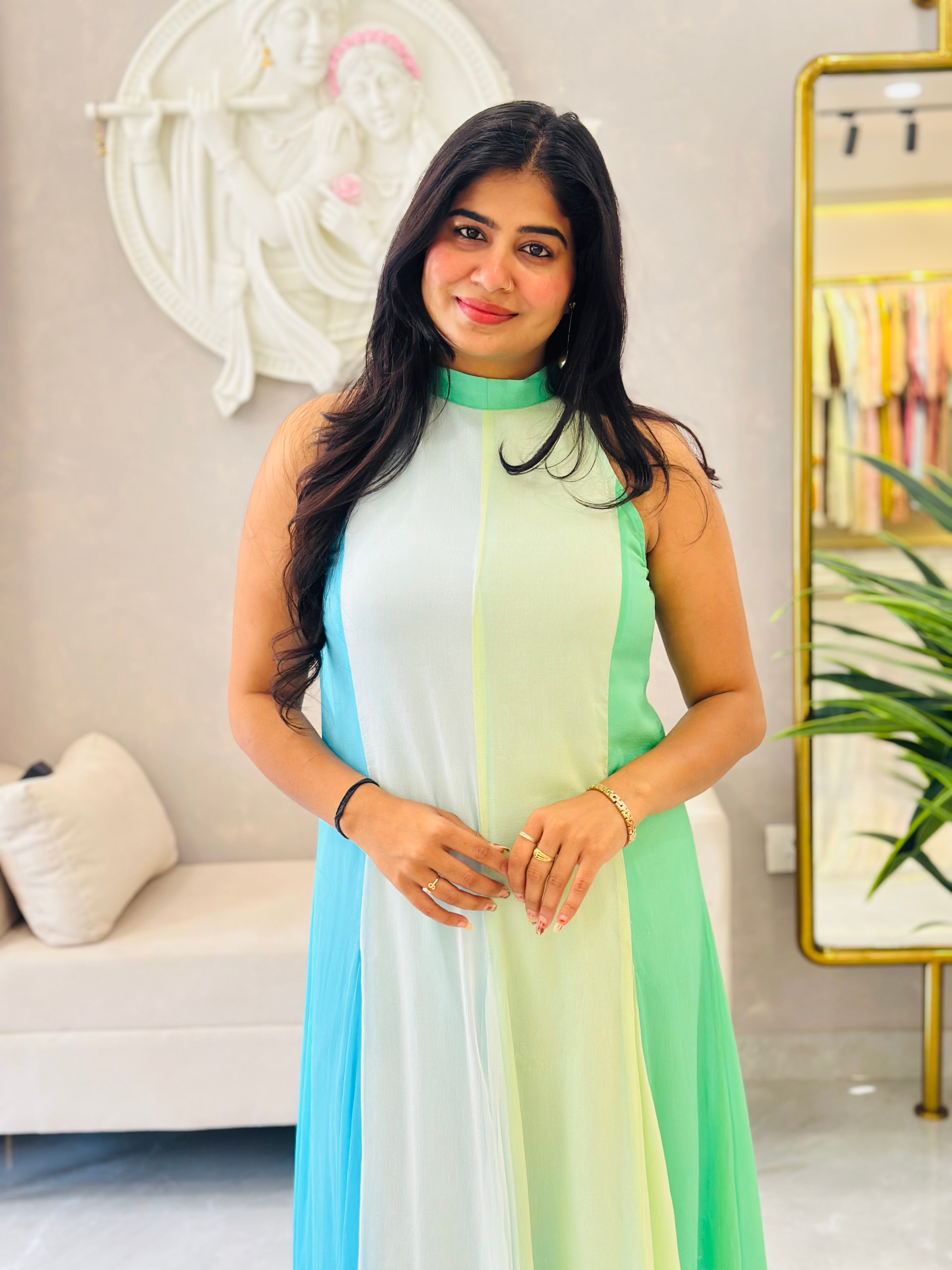 Soft Ombre Chiffon Maxi Dress