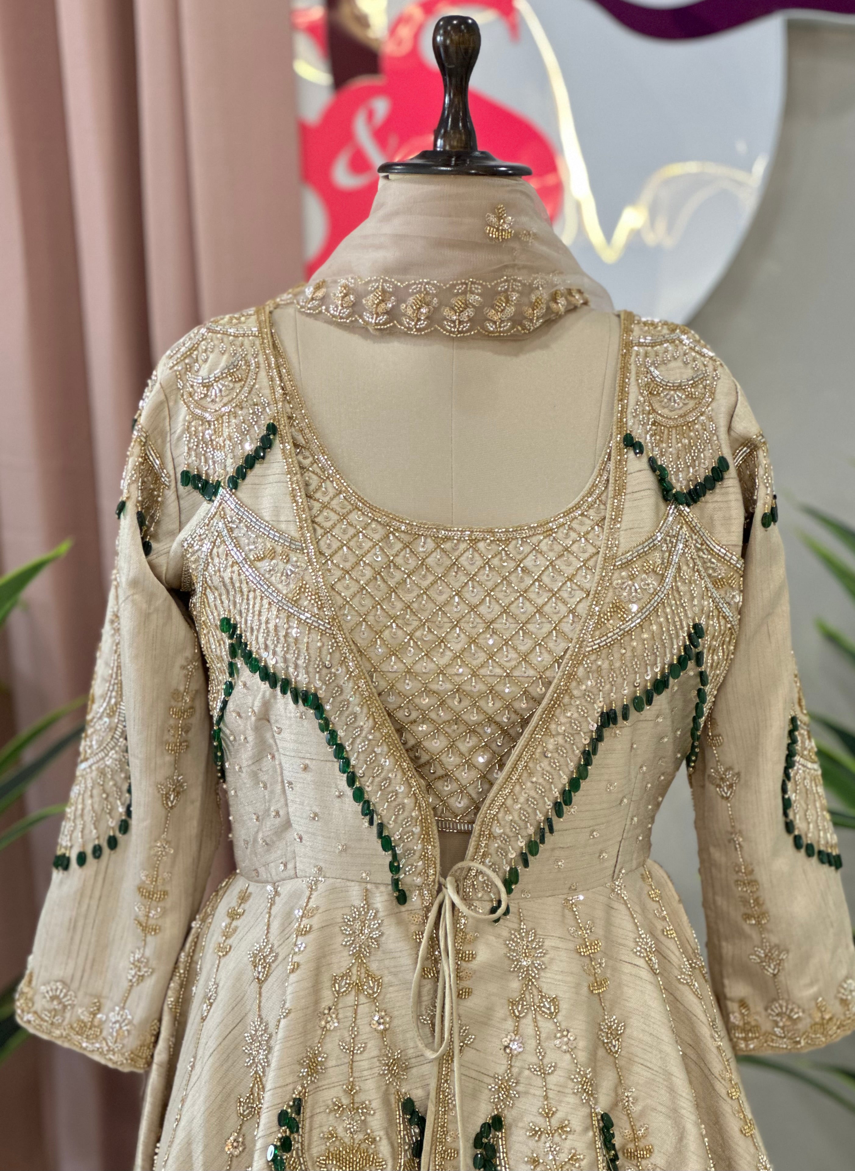 Elegant Layered Lehenga with Rich Traditional Handwork