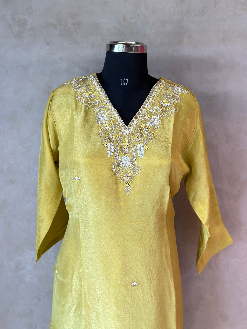 PURE ZARI TISSUE SUIT SET FOR RAKHI