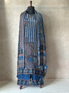 Pure Crepe Kurta Set With Dupatta