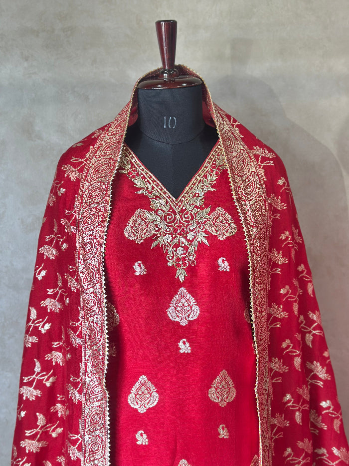 Classic Plazo Set With Handwork