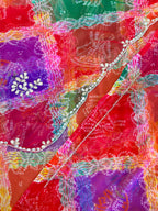 Rajwadi Bandhej Saree (Pachrangi)