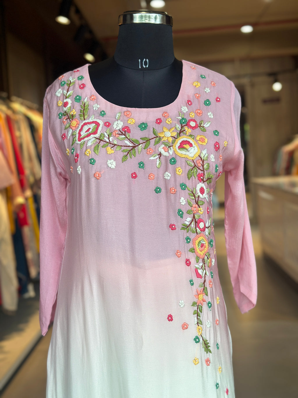 HAND EMBROIDERED STRAIGHT SUIT SET