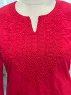 Elegant Cotton Embroidered Kurta Set with Dupatta