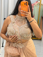 Royal Elegance Ruffle Saree Set
