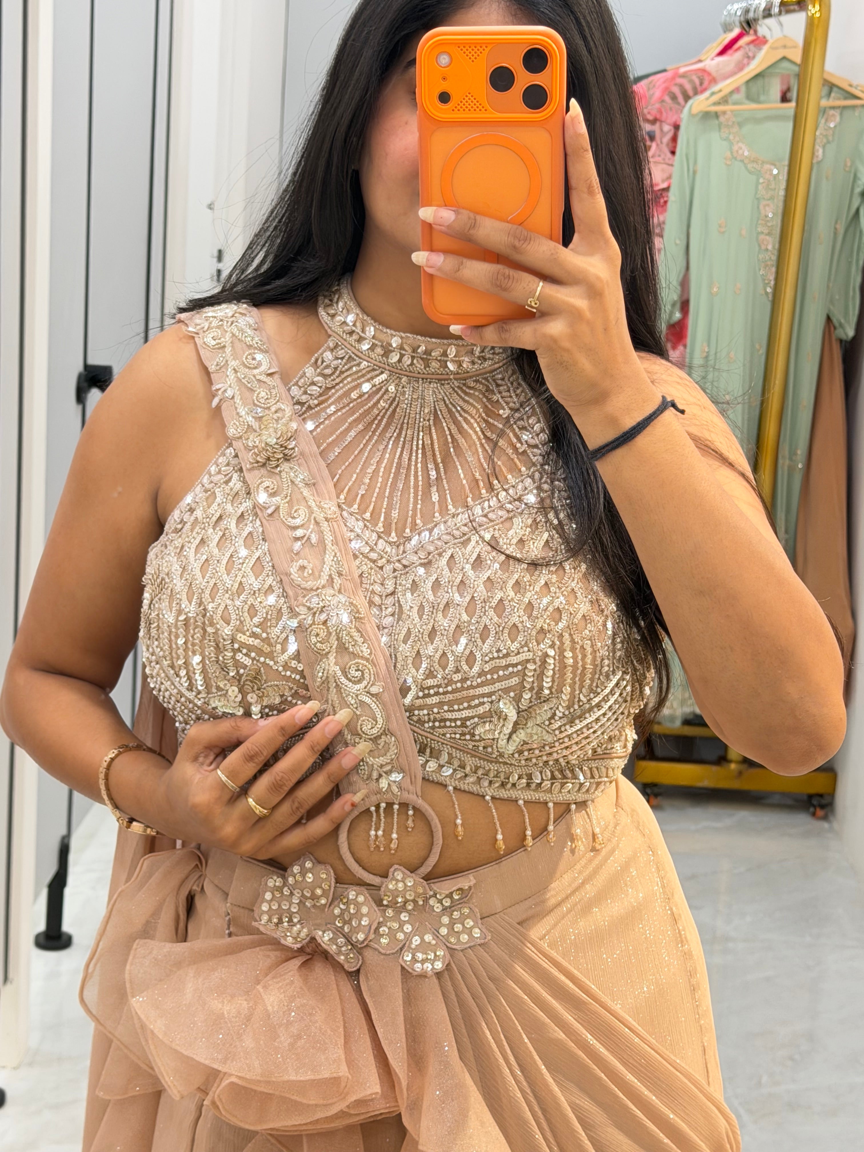 Royal Elegance Ruffle Saree Set