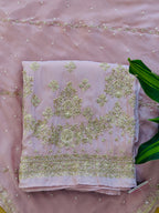 Premium Unstitched Crepe Handwork Suit