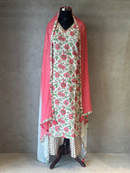 FLORAL THREE PIECE COTTON SUIT SET
