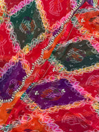 Rajwadi Bandhej Saree (Pachrangi)