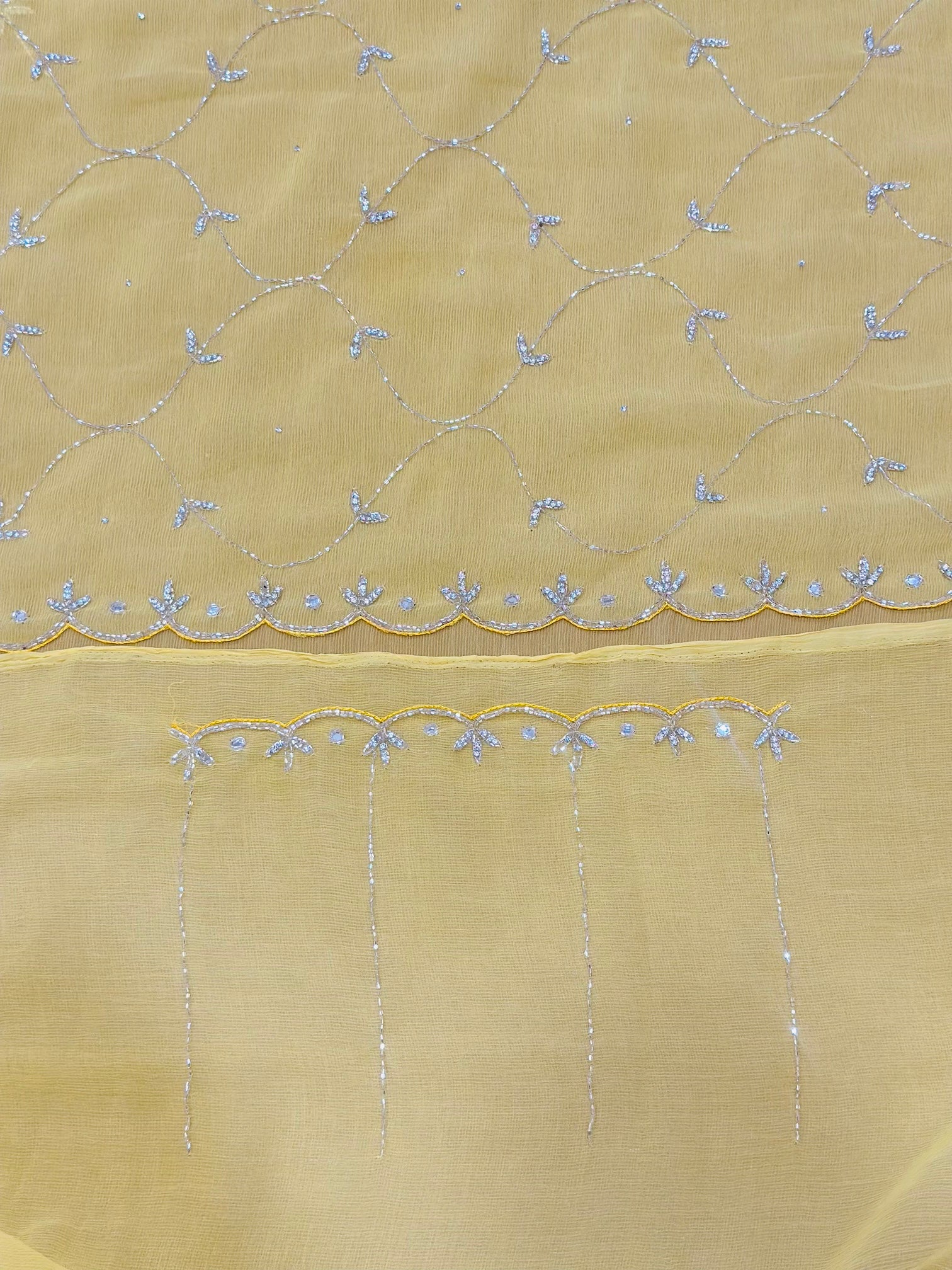Beautiful Jaal Handwork Saree