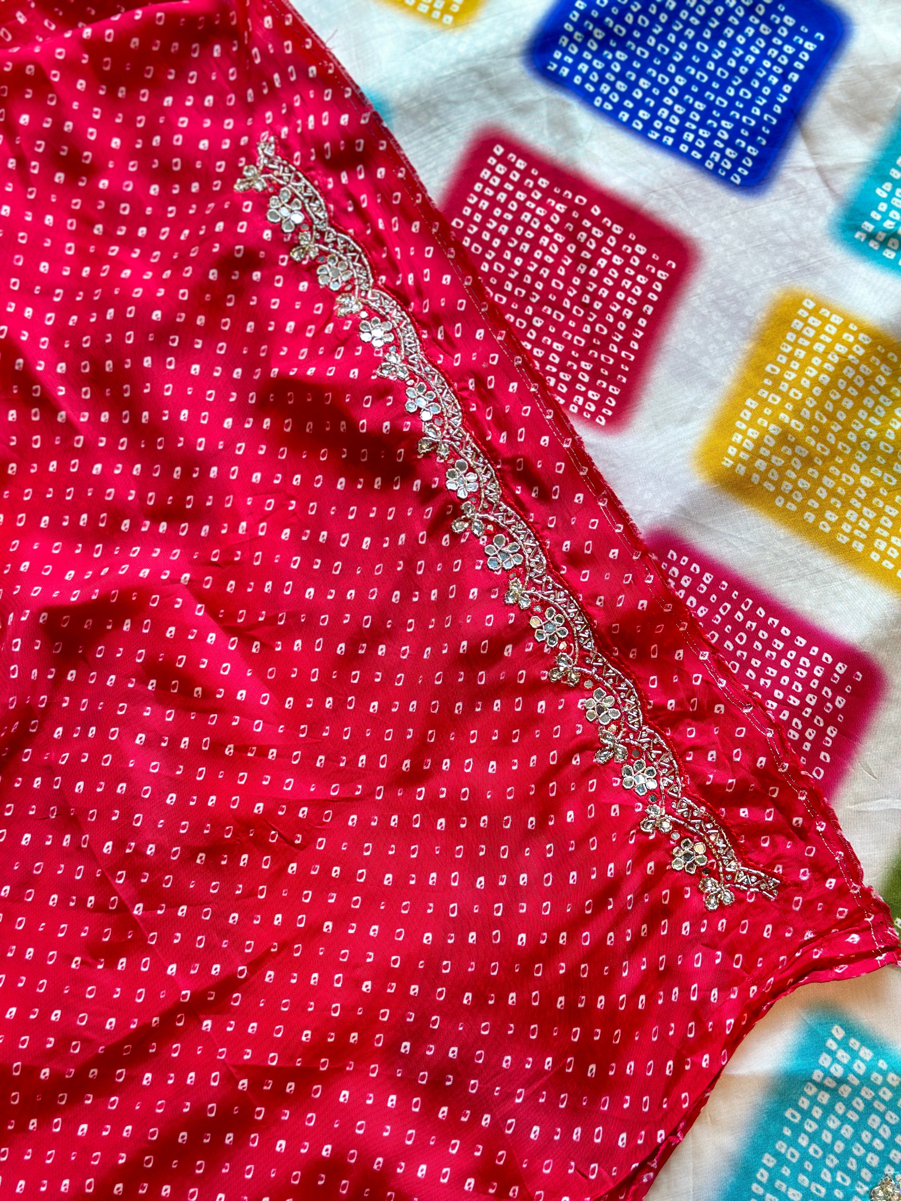 PURE CREPE SILK HANDWORK SAREE