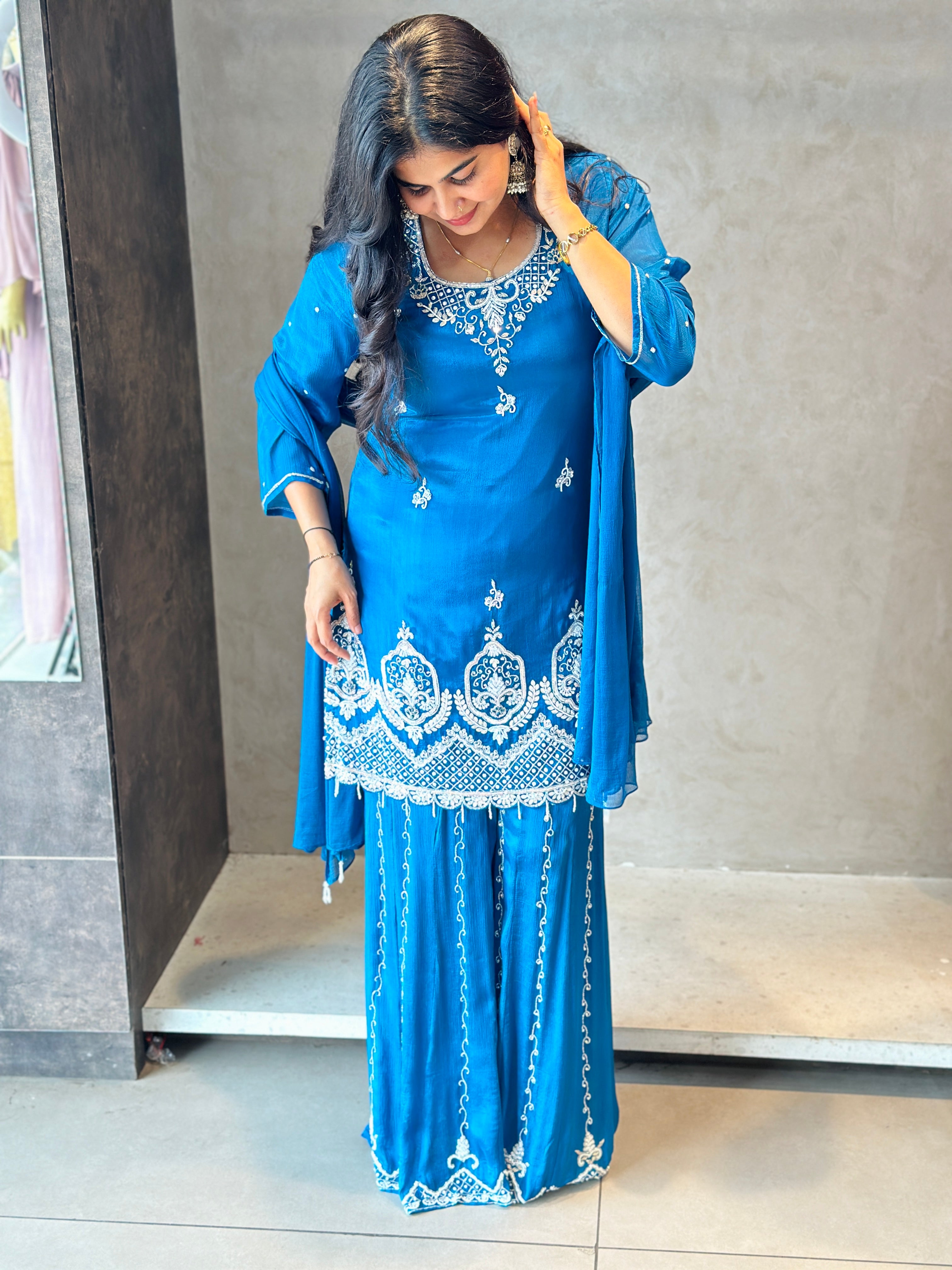 BEAUTIFUL HANDWORK SHARARA SET