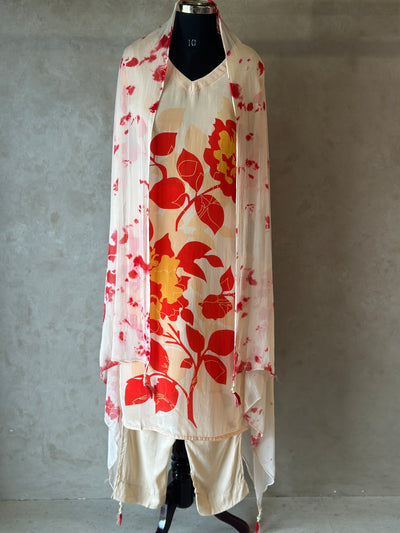 PURE MUSLIN STRAIGHT SUIT SET